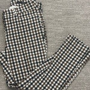 Women’s Checkered Pants - Brown, Black, and White